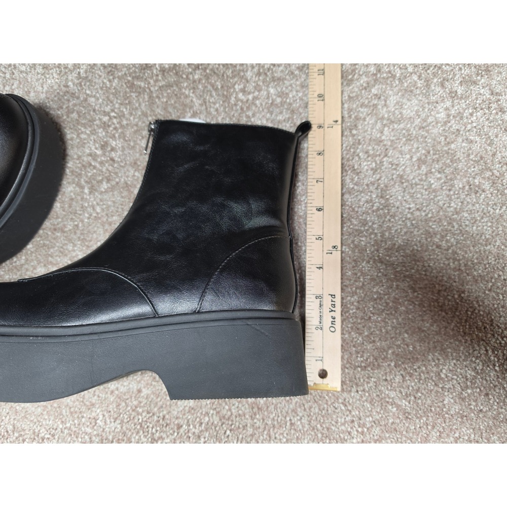 Wild Fable Honor Black Front Zip Platform Ankle Boots Womens 7 Mew - Picture 6 of 6
